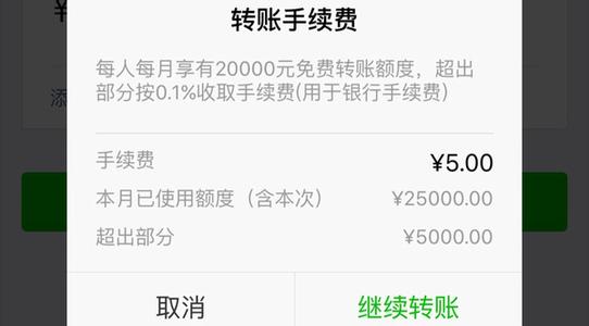 银行跨行转账手续费收费标准,微信跨行转账开始收手续费(5)