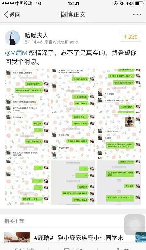 鹿晗女友曝光聊天记录是真的吗?鹿晗跟郑爽交往你信吗