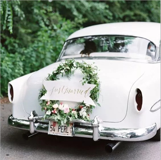 婚礼花车怎么做装饰？婚礼花车一般什么颜色小清新主婚花车图片
